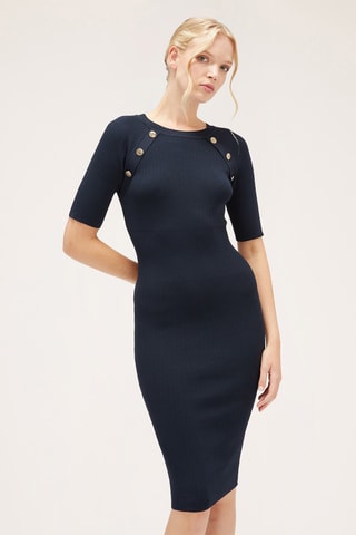 Robe fourreau - Bleu marine