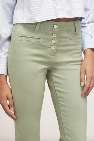 Calças flare - Verde-claro