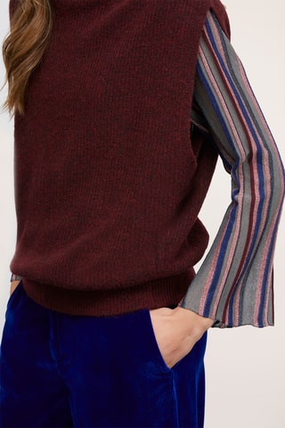 Top - Cinzento e azul