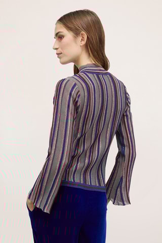 Top - Cinzento e azul