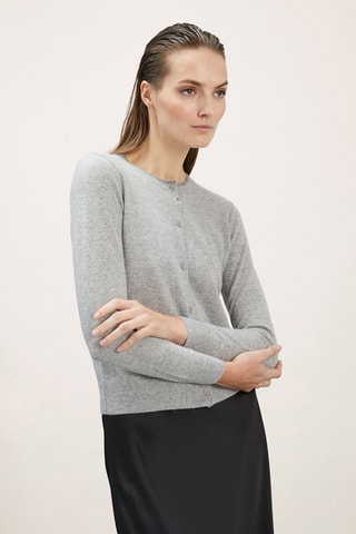 Casaco de malha em caxemira - Cinzento-claro mesclado