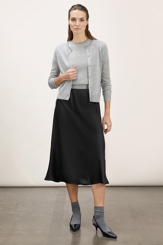 Casaco de malha em caxemira - Cinzento-claro mesclado