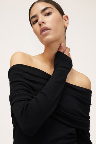 Camisola de lã - Preto