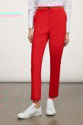 Calças regular - Vermelho