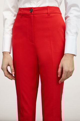 Calças regular - Vermelho