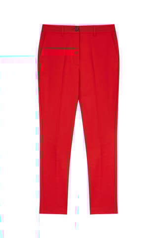 Calças regular - Vermelho