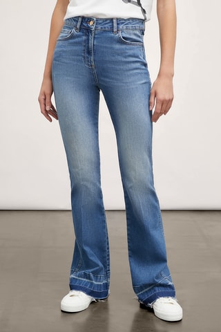 Calças de ganga flare - Azul