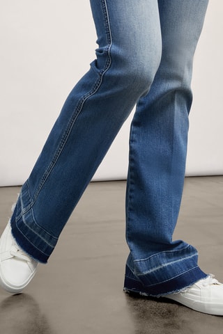 Calças de ganga flare - Azul