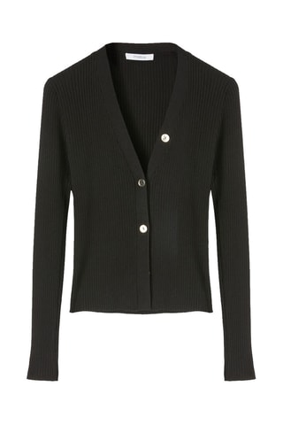 Casaco de malha slim - Preto