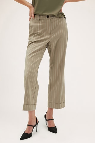 Calças flare 7/8 - Caqui