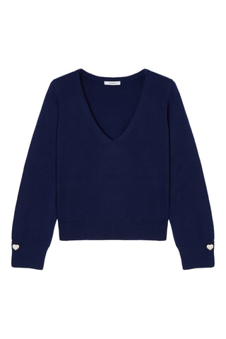 Camisola de lã - Azul-marinho