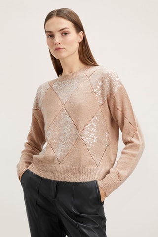 Camisola em alpaca e lã - Bege