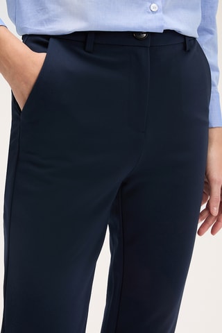 Calças regular 7/8 - Azul-marinho