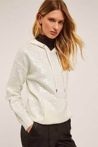 Sweat com capuz - Branco