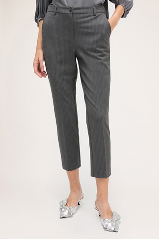 Pantalon regular 7/8 - Gris