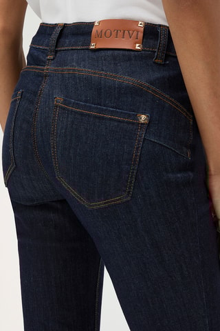 Calças de ganga flare - Azul-escuro