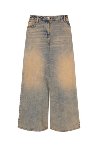 Calças de ganga palazzo - Azul