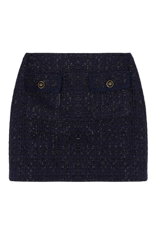 Minijupe en tweed - Bleu marine