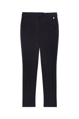 Calças regular 7/8 - Azul-marinho