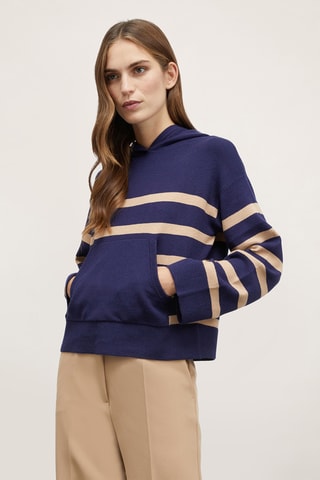 Sweat com capuz - Azul-marinho