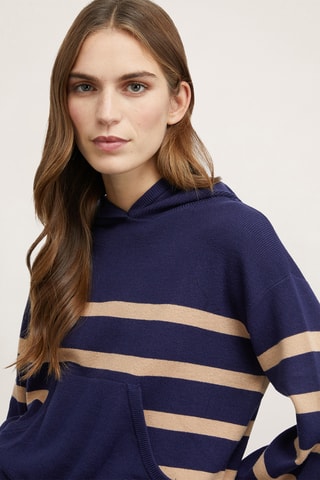 Sweat com capuz - Azul-marinho