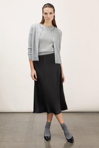 Top em caxemira - Cinzento-claro