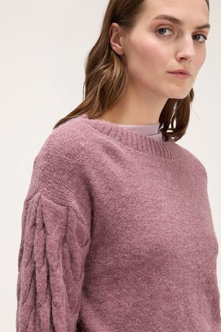 Camisola em alpaca e lã - Malva