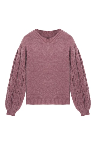 Camisola em alpaca e lã - Malva