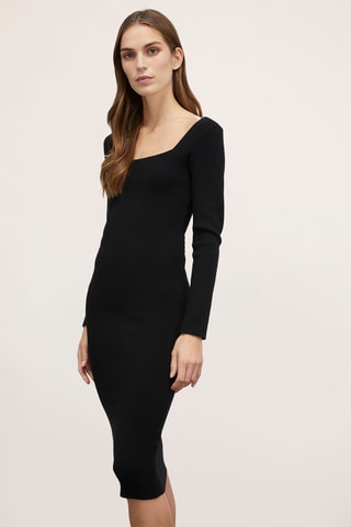 Nauwaansluitende Jurk - Zwart