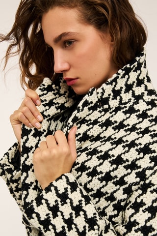 Sobretudo de lã - Preto e branco