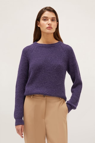 Camisola em alpaca e lã - Violeta
