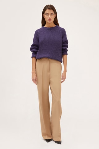 Camisola em alpaca e lã - Violeta