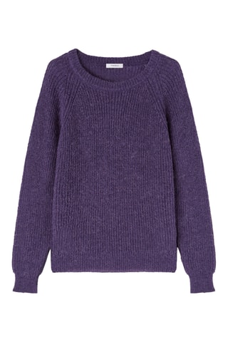 Camisola em alpaca e lã - Violeta