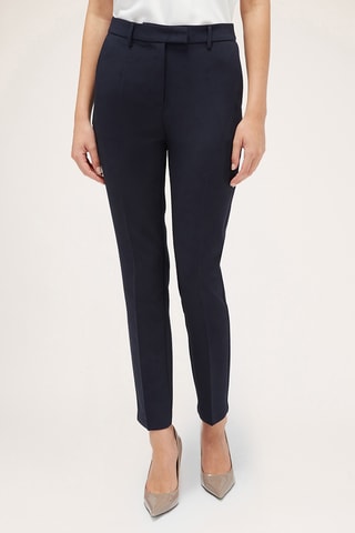 Calças regular - Azul-marinho