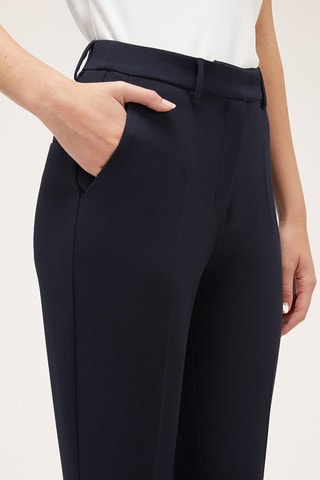 Calças regular - Azul-marinho