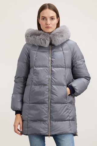 Blusão com capuz - Cinzento