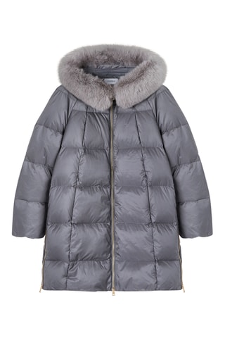 Blusão com capuz - Cinzento