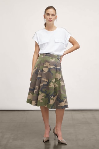 Saia plissada - Caqui