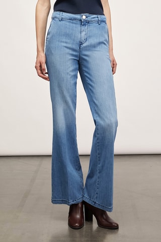 Calças de ganga flare - Azul-claro