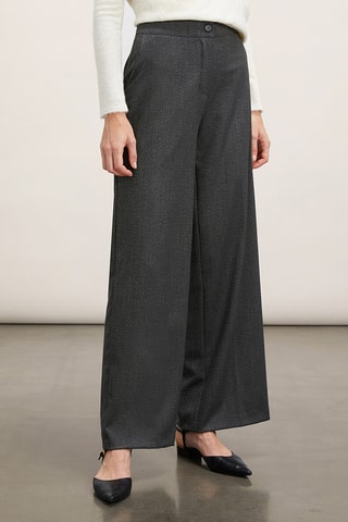 Calças palazzo - Cinzento-escuro