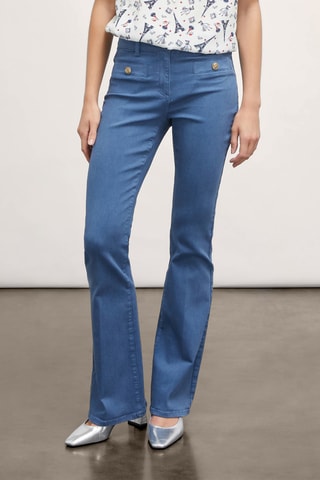 Calças flare - Azul