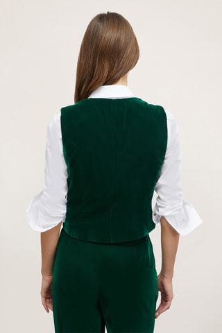 Gilet de costume en velours - Vert foncé
