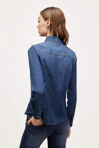 Camisa de ganga - Azul