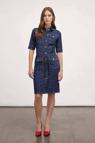 Blouse-jurk - Donkerblauw