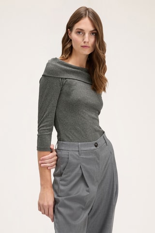 Top slim - Cinzento-escuro