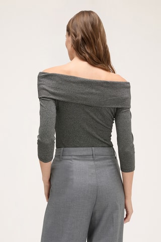 Top slim - Cinzento-escuro