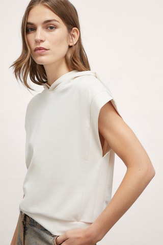 Sweat com capuz - Branco