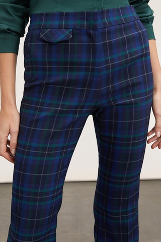 Calças flare 7/8 - Azul-marinho