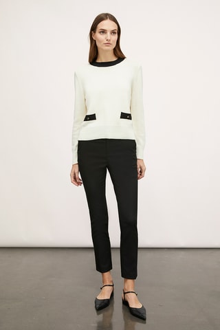 Calças regular - Preto