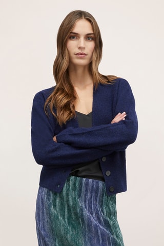 Casaco de malha - Azul-marinho